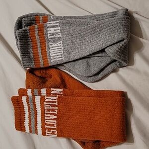 VS PINK Texas Longhorn socks